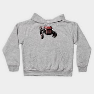 Rustic Farming Red Vintage Farm Tractor Kids Hoodie